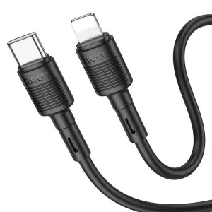 Hoco X83 laderkabel 20W Type-C til iPhone / Lightning (1M) - Sort