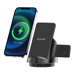 Rixus 3in1 Wireless Fast Charger 15W Stand