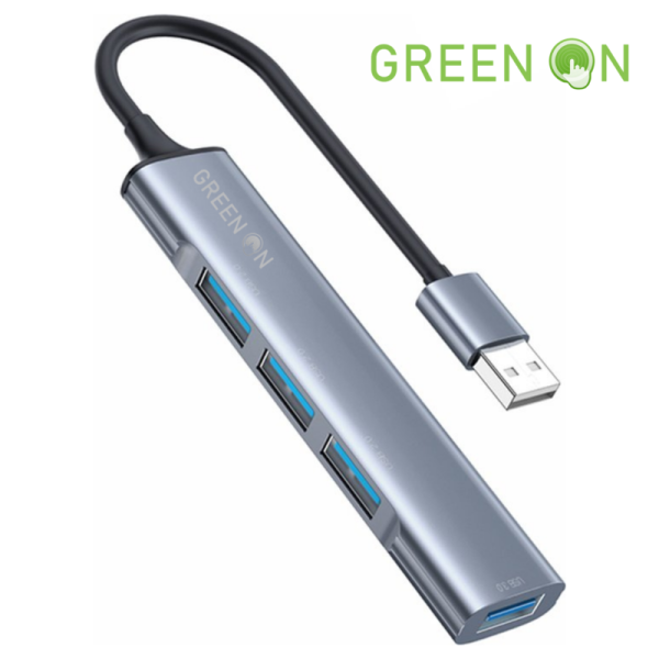 GreenOn 4in1 USB hub USB-A til 4x USB-A porte
