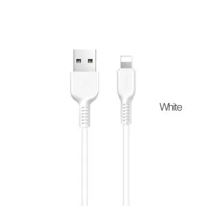 Hoco X20 laderkabel 2.0A til iPhone / Lightning 3 meter hvid.